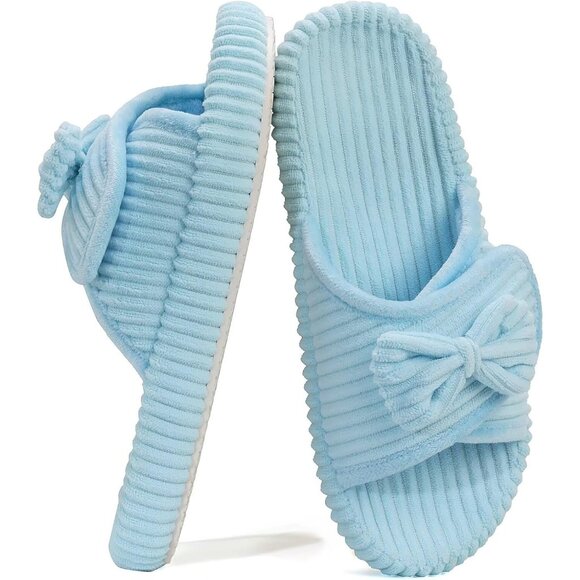 🆕Woman Blue Arch Support Open Toe Orthopedic Adjustable Home Indoor Slippers - Picture 4 of 11